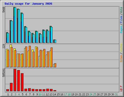 Daily usage for January 2026