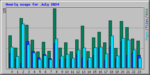 Hourly usage for July 2024