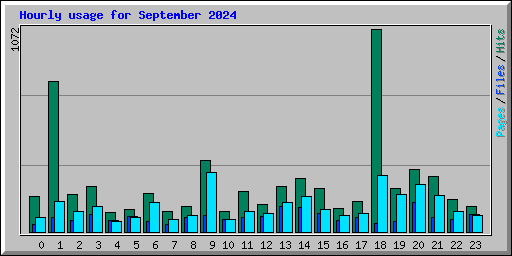 Hourly usage for September 2024