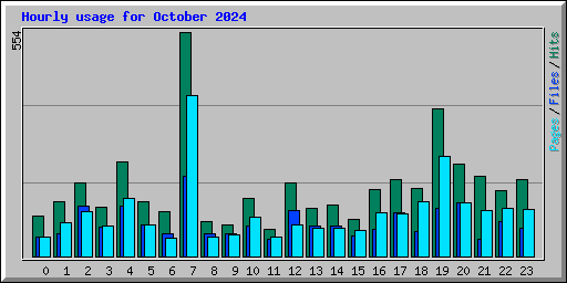 Hourly usage for October 2024