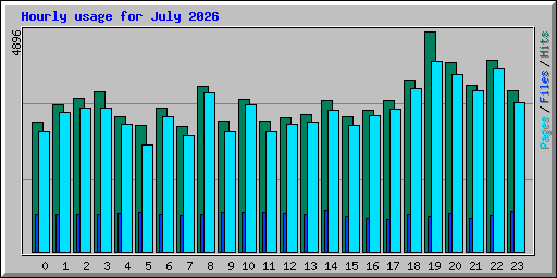 Hourly usage for July 2026
