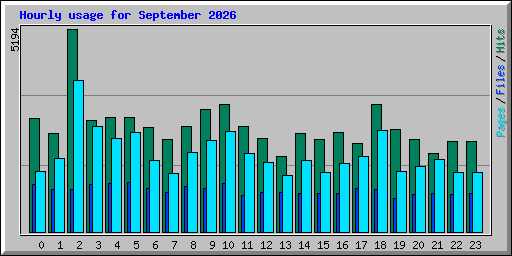 Hourly usage for September 2026
