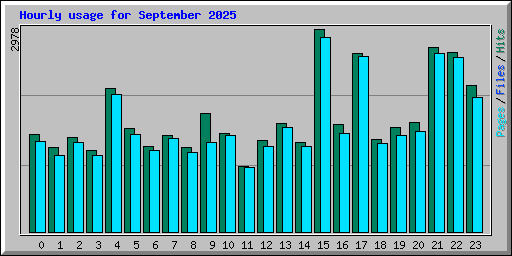 Hourly usage for September 2025