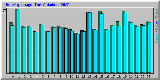 Hourly usage for October 2025