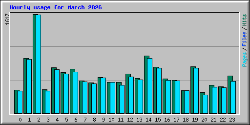 Hourly usage for March 2026