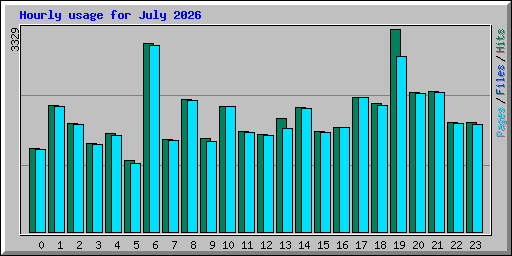 Hourly usage for July 2026
